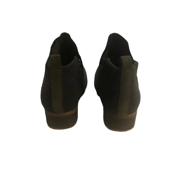 Tom's "Deia" Sz 7.5 Women's Olive/Moss Green Suede Wool Zipper Ankle Booties - Picture 4 of 7